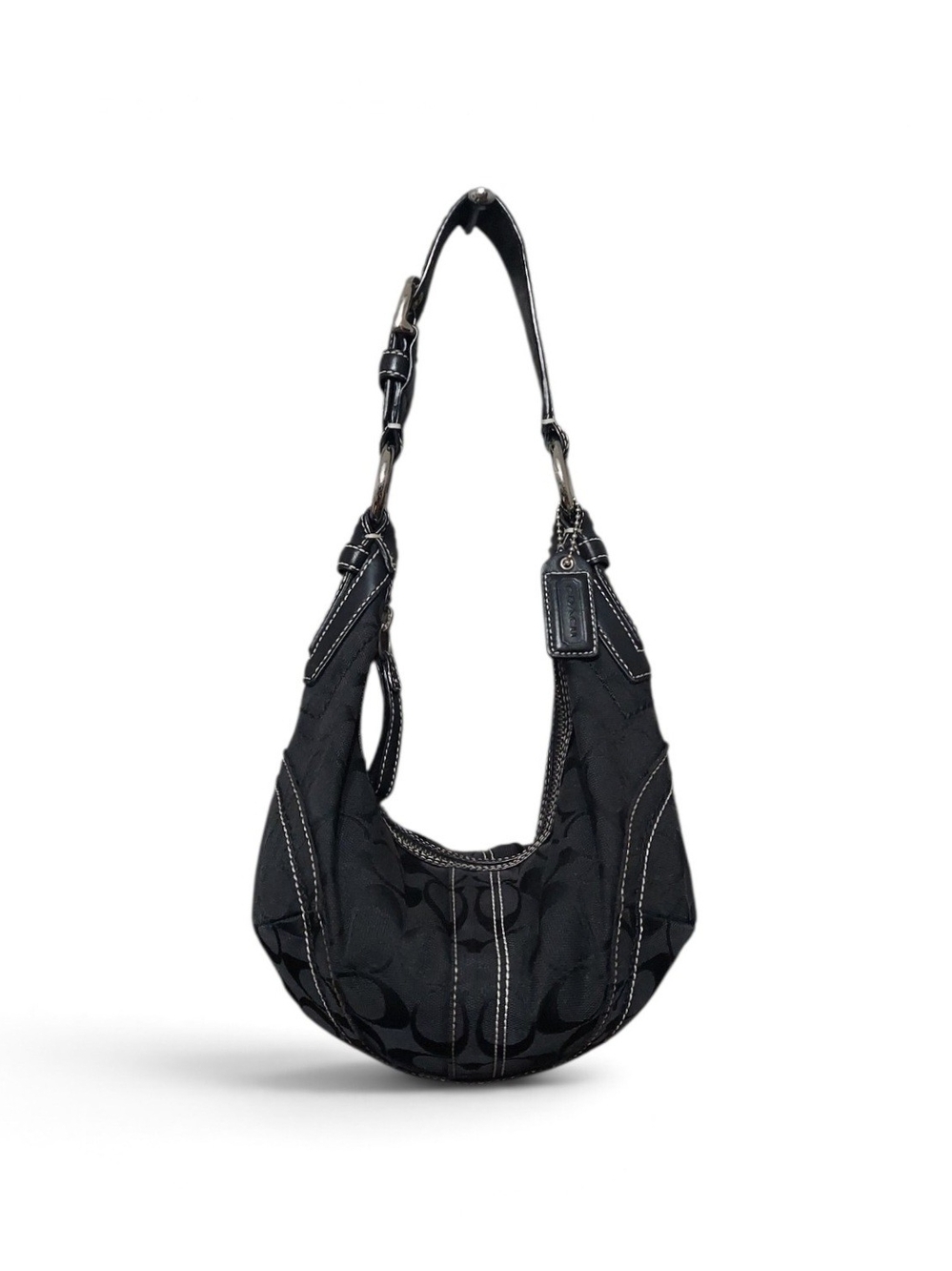 Coach Y2k Vintage Signature C Soho Small Hobo Jacquard & Leather No. 10073